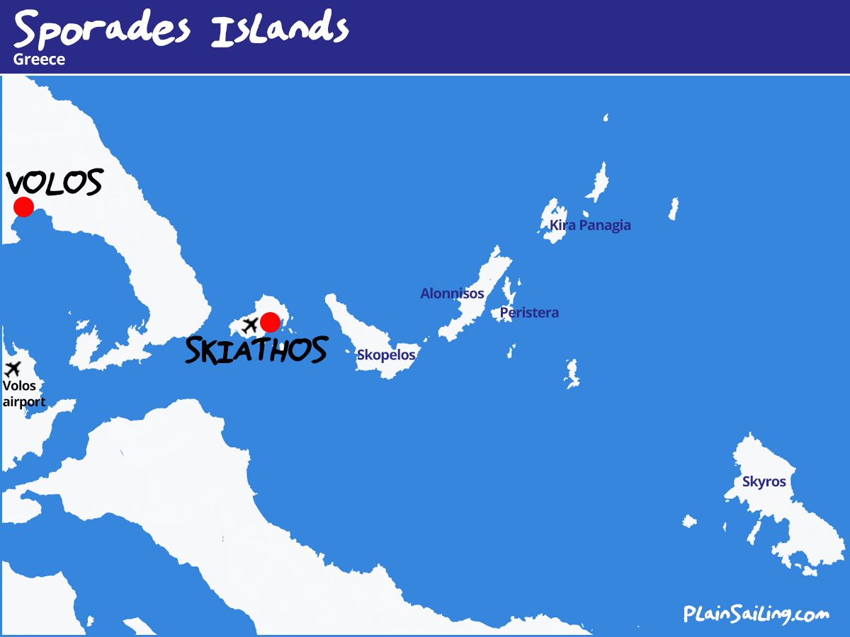 Map of the Sporades Islands